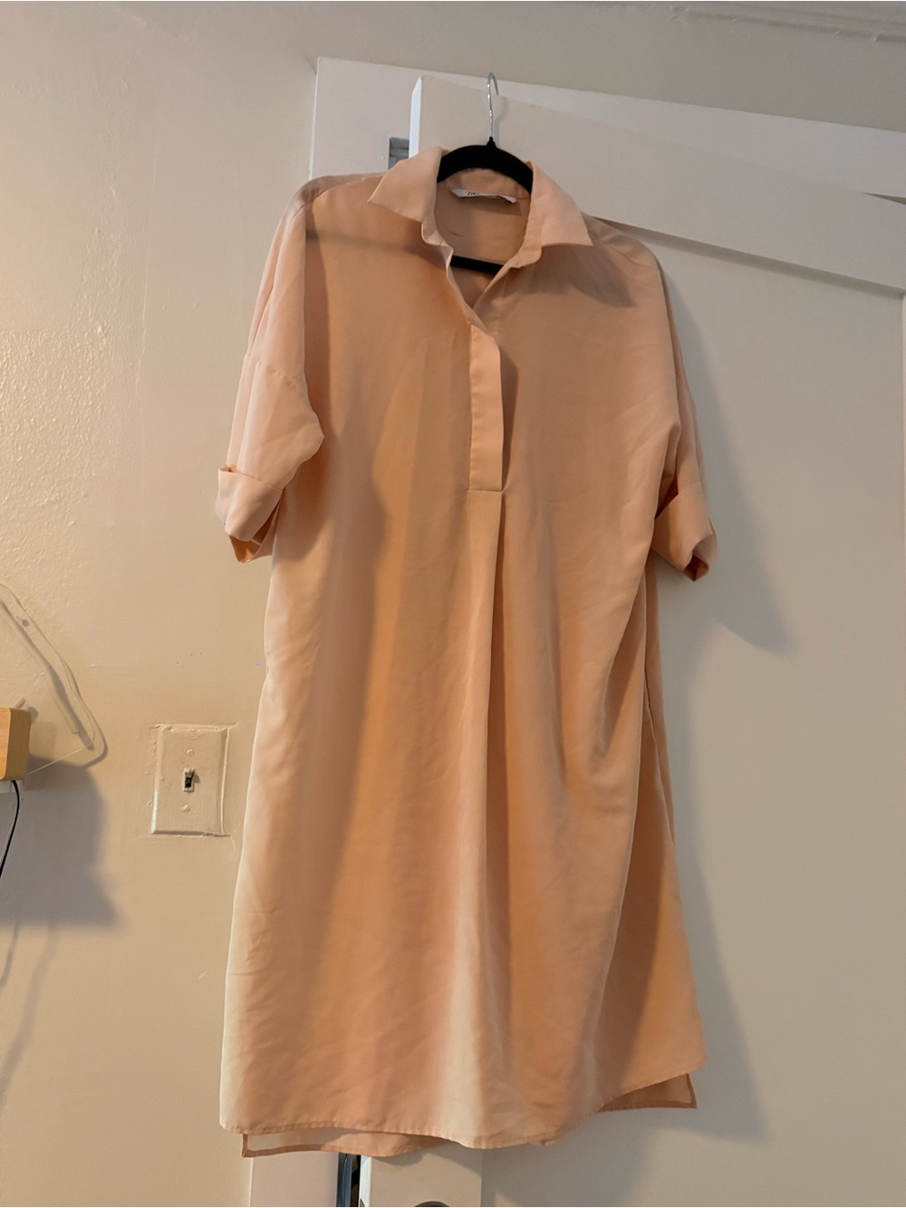 Zara Shirtdress in Blush Pink